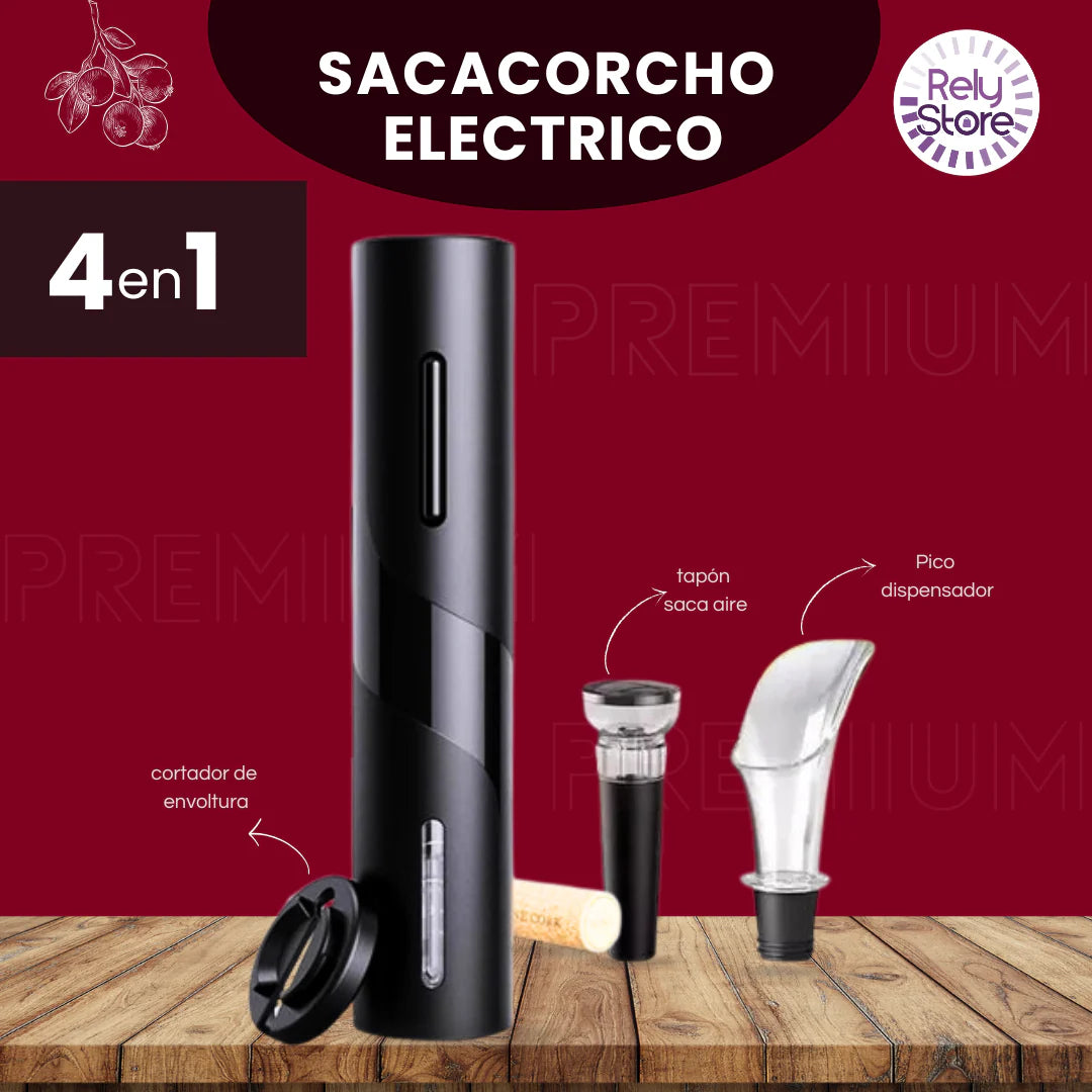 Sacacorchos eléctrico 4 en 1